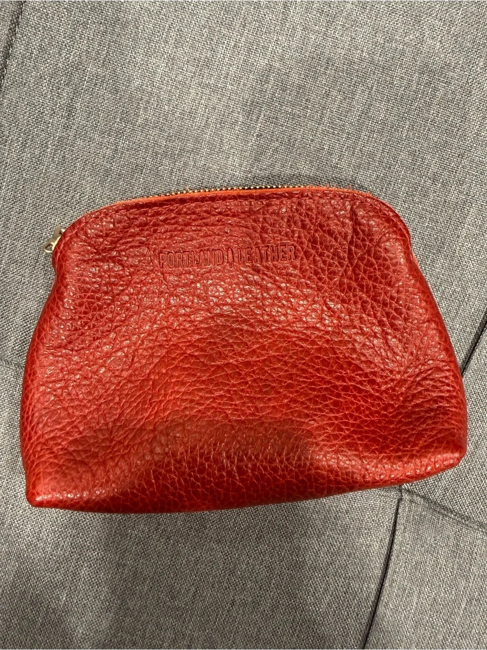 Portland Leather CLASSIC Luna Pouch - Chili Red